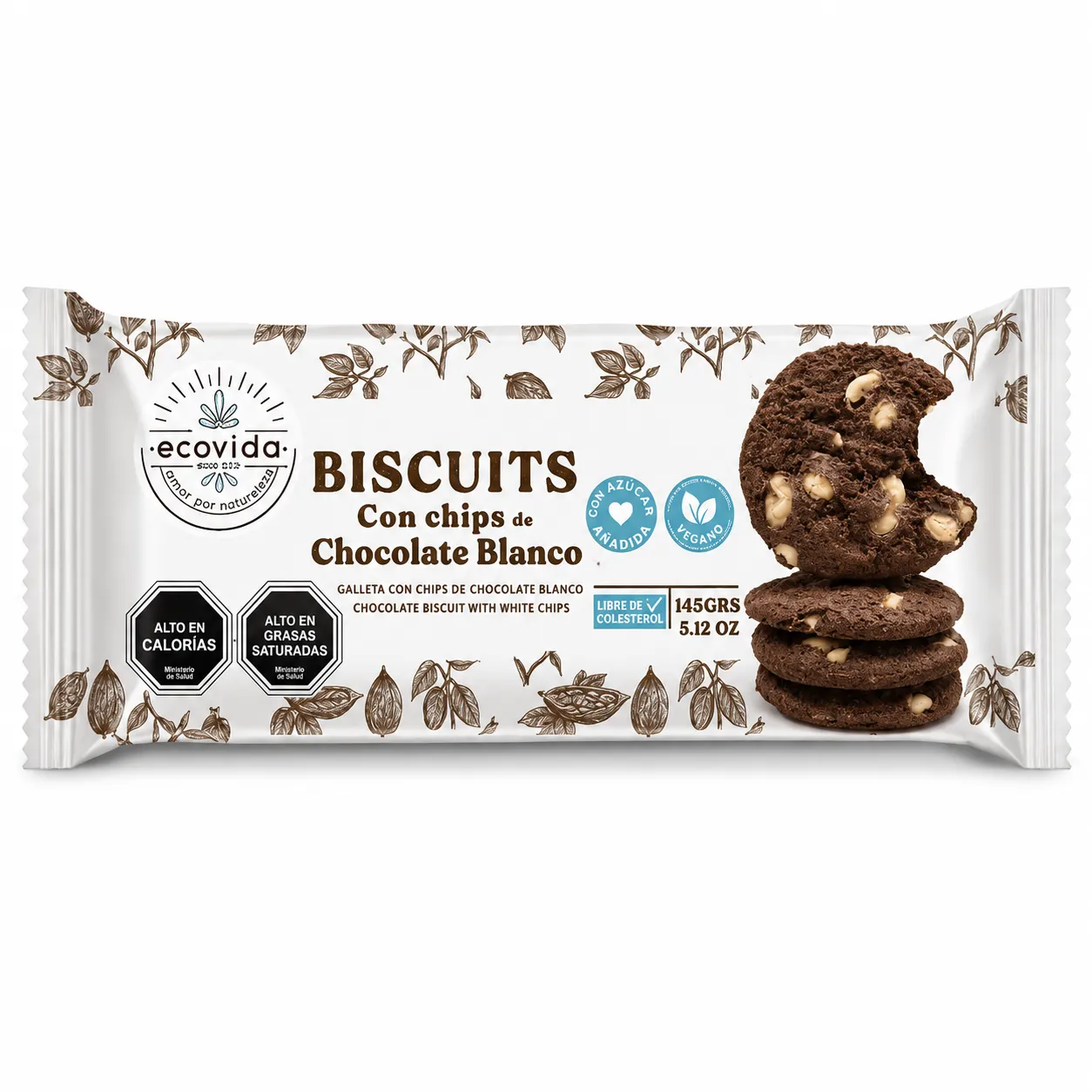 Galleta chips chocolate blanco, 145 g